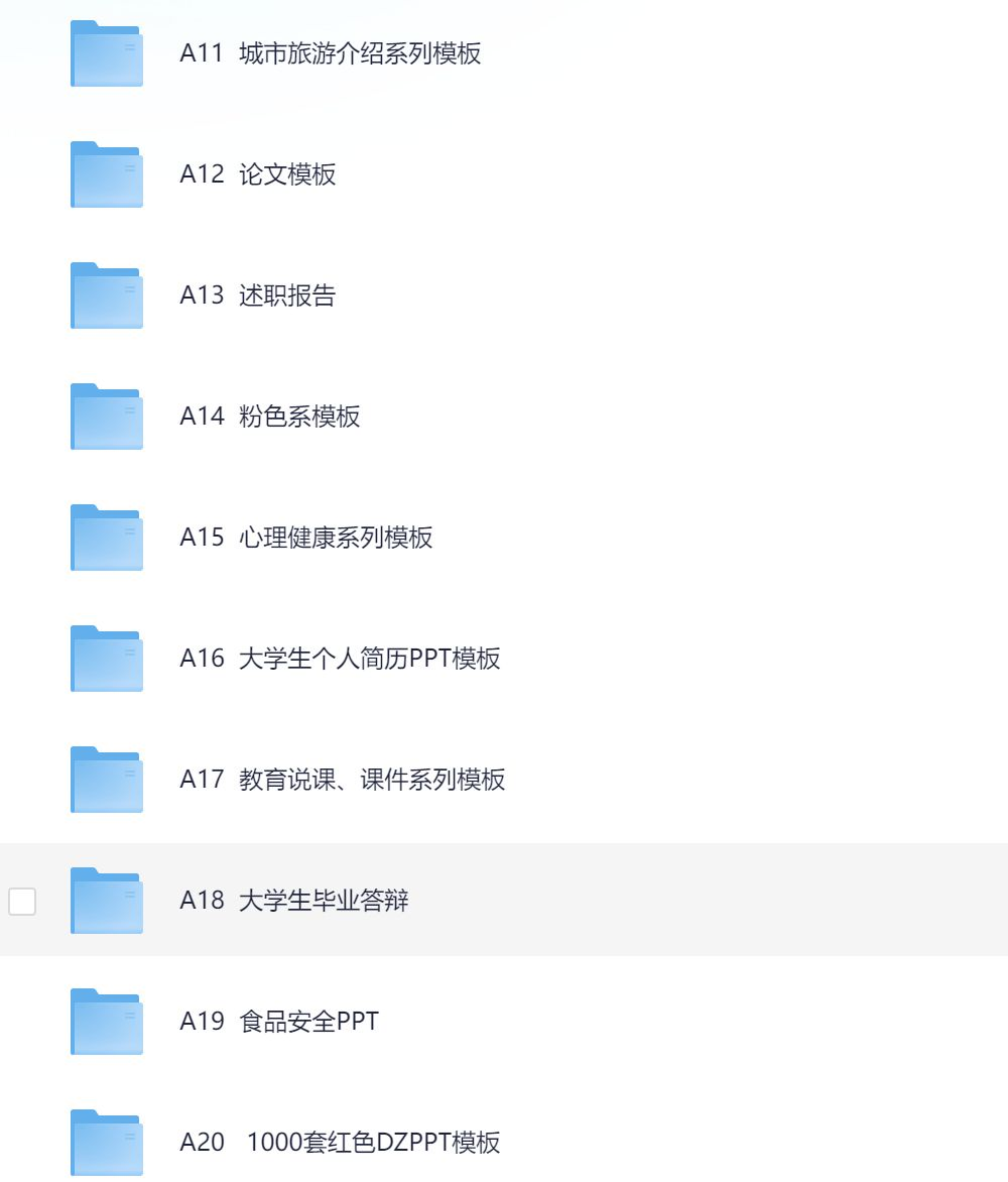 PPT模板合集目录预览二